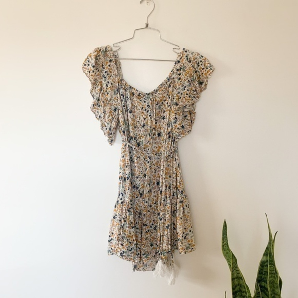 Cynthia Rowley Floral Mini Off The Shoulder Dress sz S